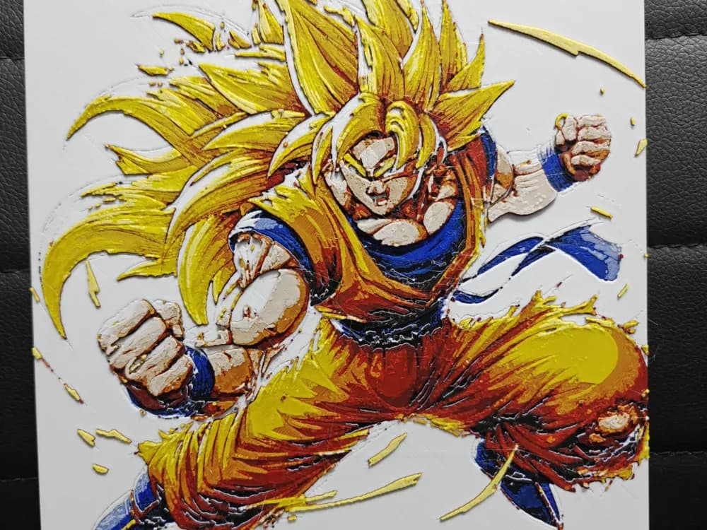 Goku Super Saiyan 3 by TheHueforgeLady HueForge model: Goku Super Saiyan 3 by TheHueforgeLady