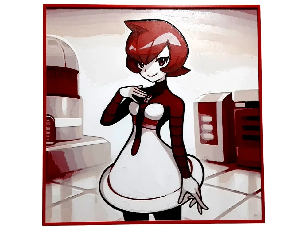 HueForge model: Mars Team Galactic Pokemon Hueforge Red Villain by Elsie Moonshadow