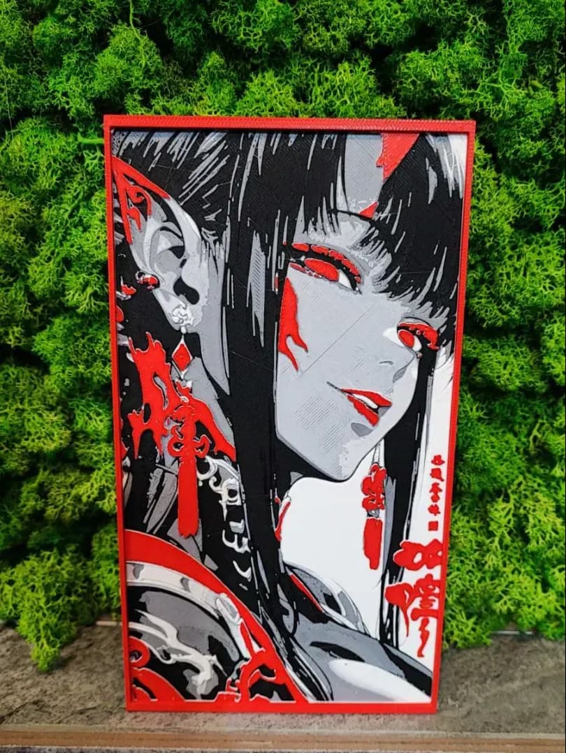 Oni art by Garuda3D HueForge model: Oni art by Garuda3D