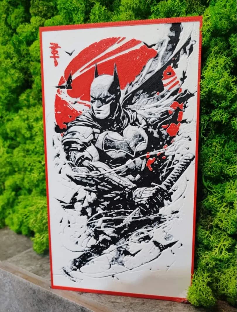 samurai bat by Garuda3D HueForge model: samurai bat by Garuda3D