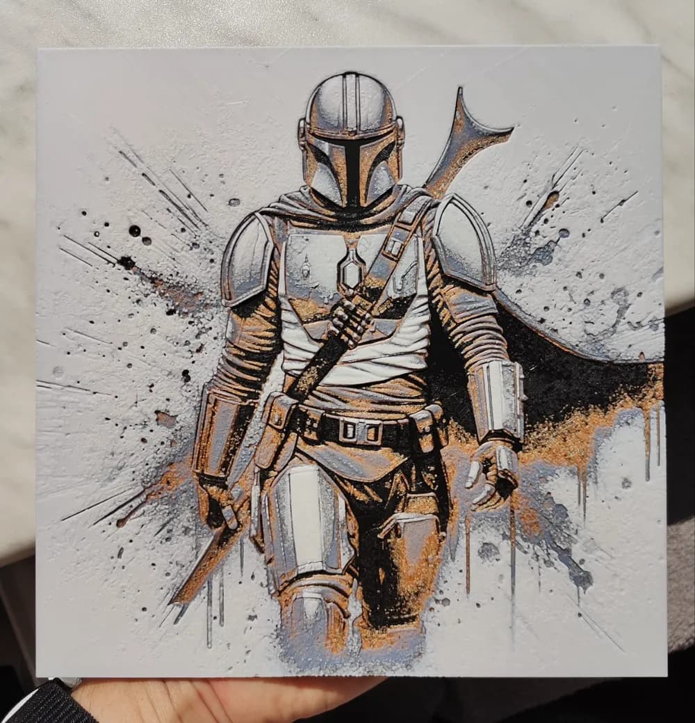 Mandalorian - Hueforge by BeaN HueForge model: Mandalorian - Hueforge by BeaN