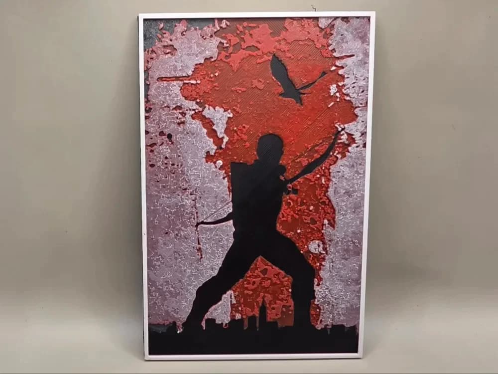 Hawkeye Vintage - Hueforge by keko HueForge model: Hawkeye Vintage - Hueforge by keko