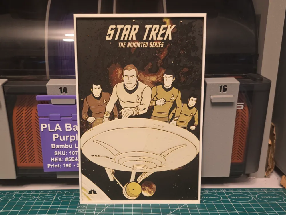 Star Trek: The Animated Series Poster - Hueforge by Lumpy3D HueForge model: Star Trek: The Animated Series Poster - Hueforge by Lumpy3D