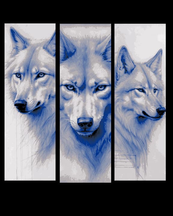 Portraits of the Majestic Wild Timber wolf - Set of 3 Bookmarks Portraits of the Majestic Wild Timber wolf - Set of 3 Bookmarks