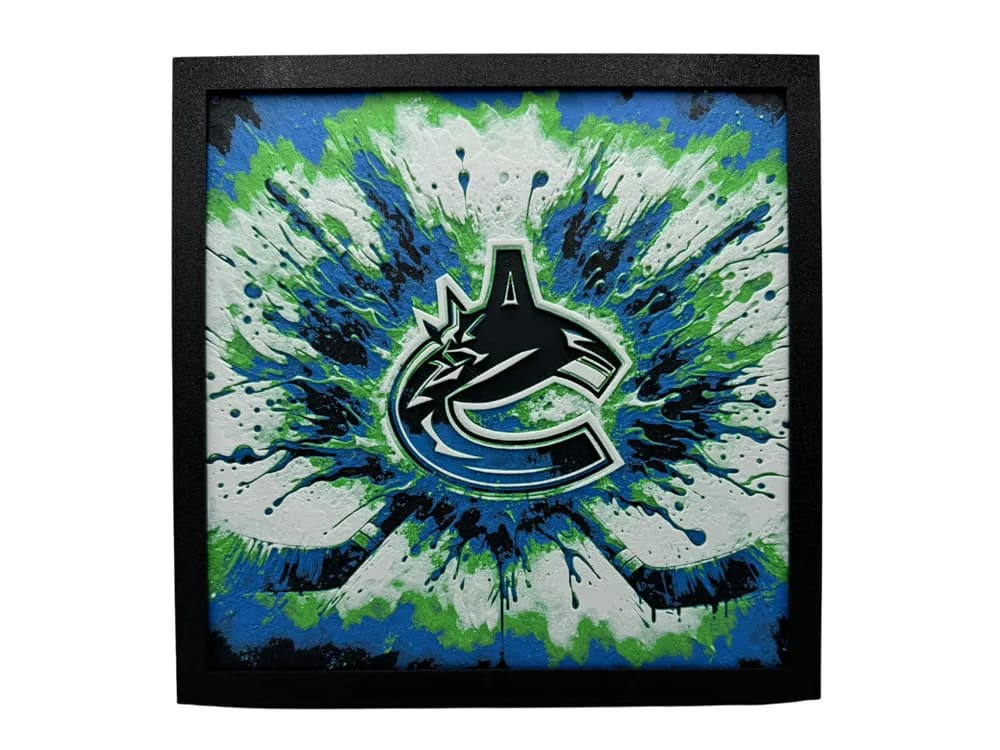 HueForge model: Vancouver Canucks - Graffiti Logo - Hueforge by Canadian Gamer