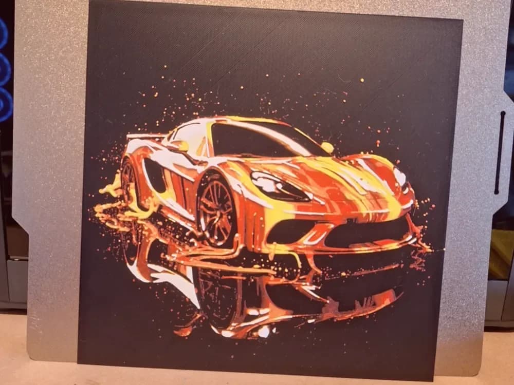 Flaming ferrari - Hueforge by 3dGlow HueForge model: Flaming ferrari - Hueforge by 3dGlow