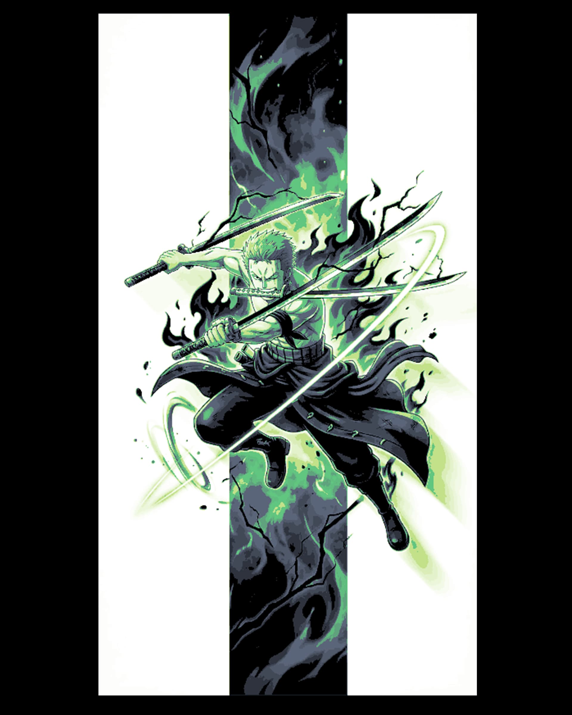 Hueforge art - Fan made design of character Zoro from the Anime/Manga One Piece Hueforge art - Fan made design of character Zoro from the Anime/Manga One Piece