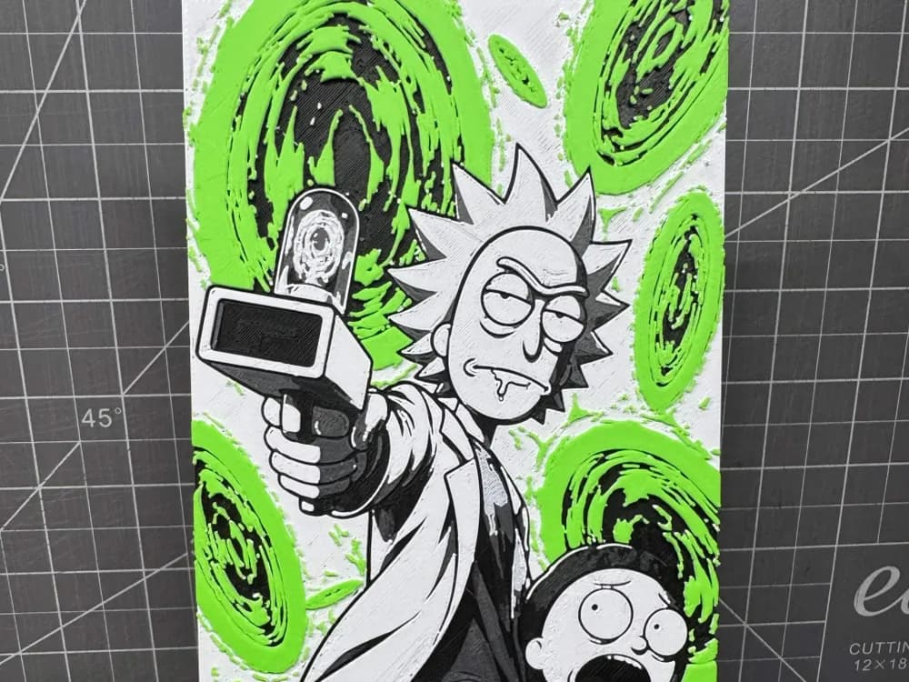 Hueforge of rick and morty 100x200 Hueforge of rick and morty 100x200