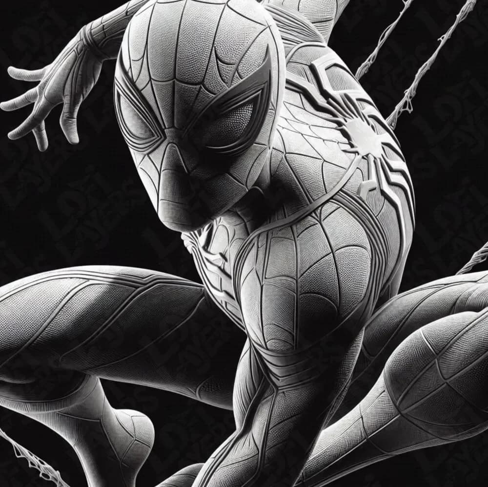 Relief Spiderman Hueforge by LoFi Layers HueForge model: Relief Spiderman Hueforge by LoFi Layers