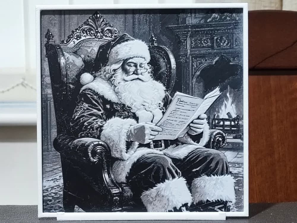 HueForge model: He's Checking the List - HueForge 3 Color by BoDad