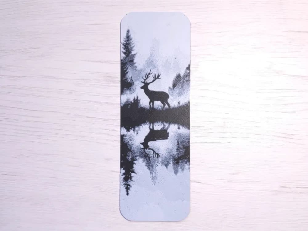Deer Lanscape Bookmark by Atrus Design HueForge model: Deer Lanscape Bookmark by Atrus Design