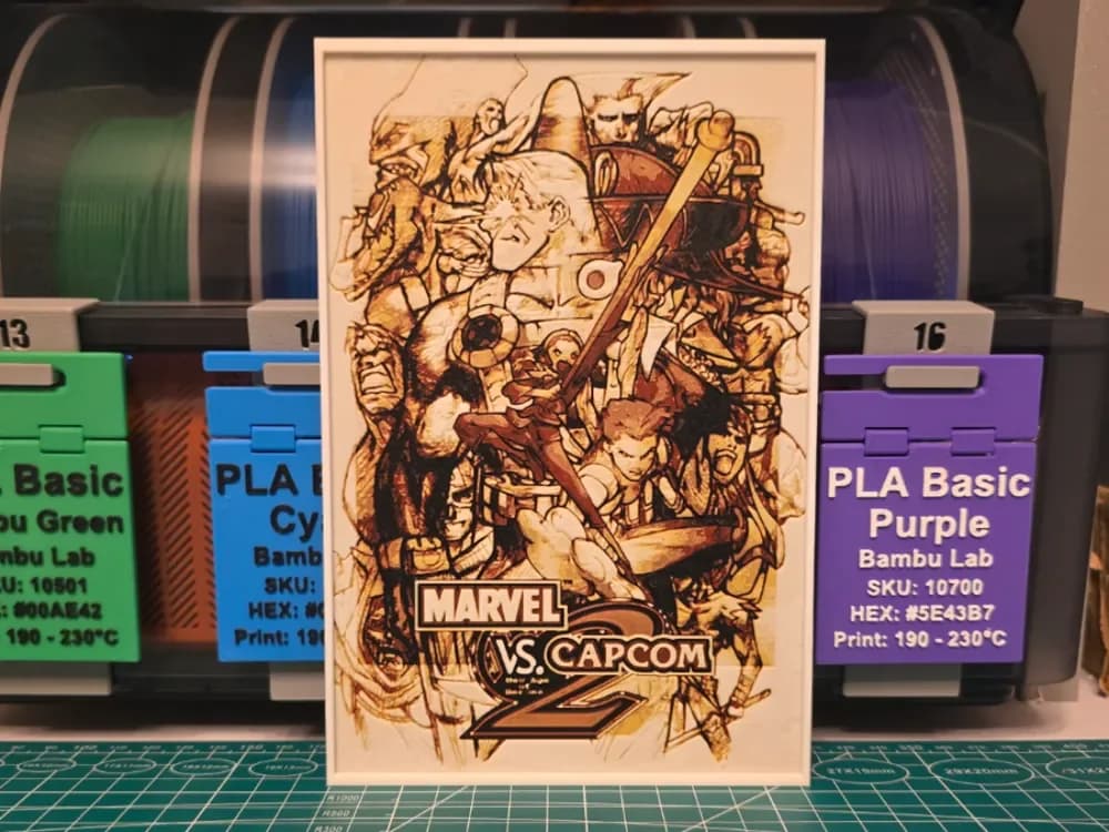 HueForge model: Marvel vs. Capcom 2: New Age of Heroes - Hueforge by Lumpy3D