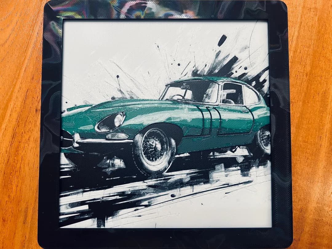 1960's Jaguar E-type by JustBe 3D Printing HueForge model: 1960's Jaguar E-type by JustBe 3D Printing
