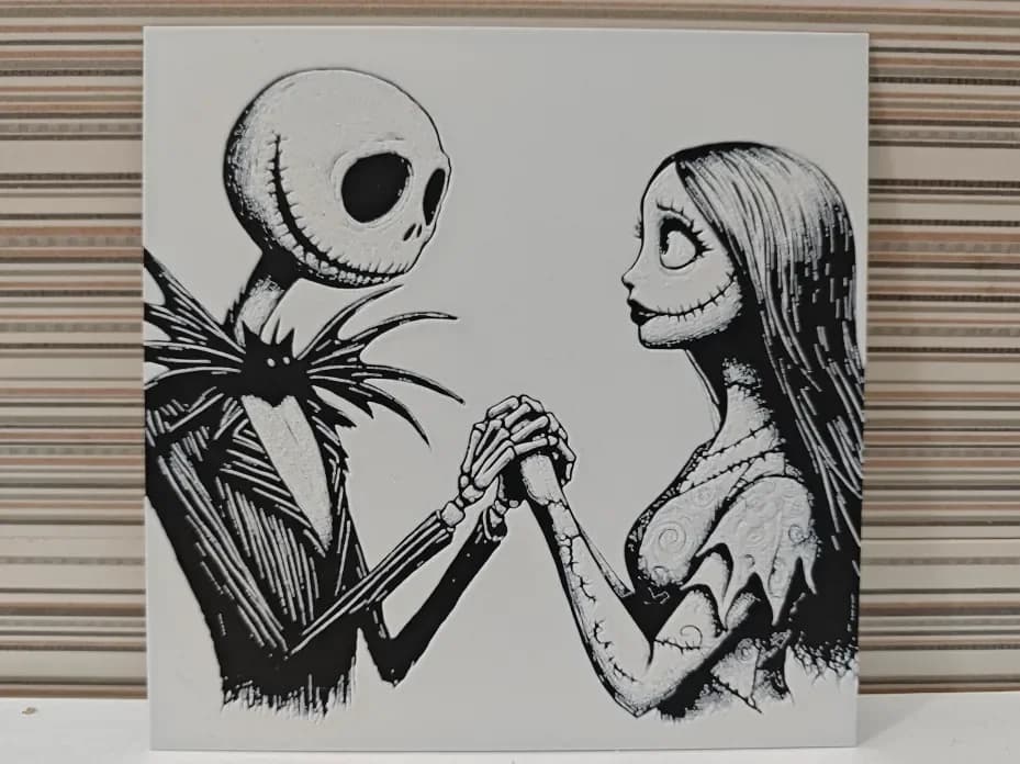 Hueforge Jack y Sally by Litolunar HueForge model: Hueforge Jack y Sally by Litolunar