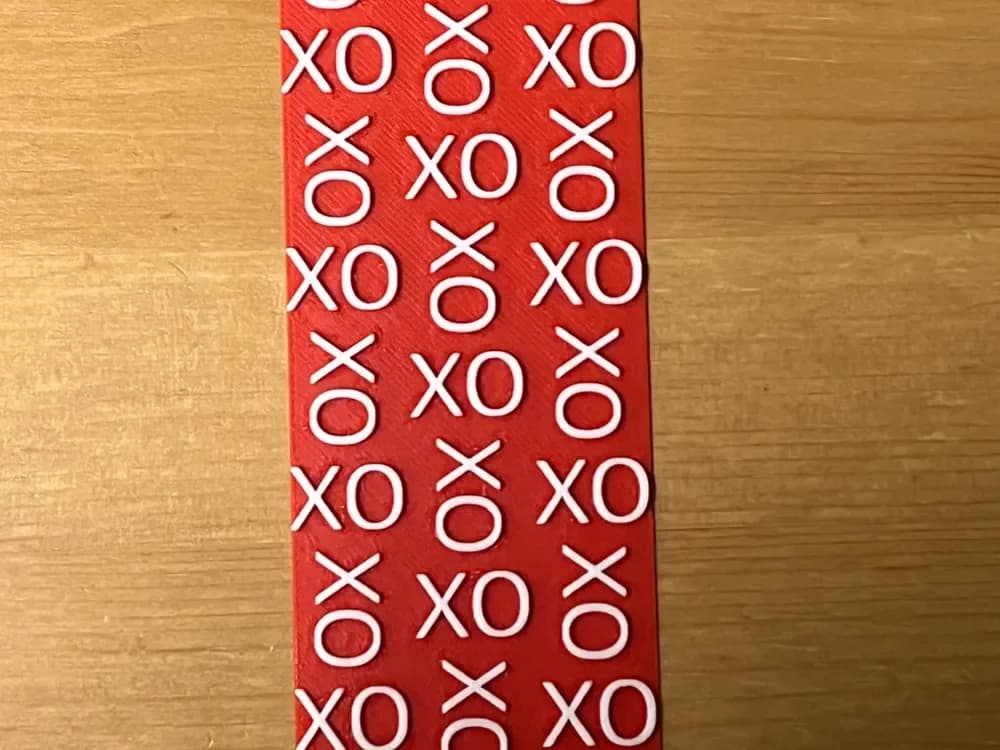 xo bookmark by Morganja HueForge model: xo bookmark by Morganja