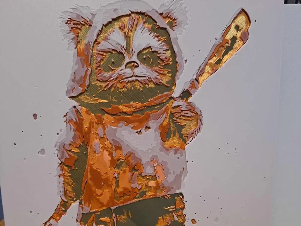 Star wars ewok hueforge by 3dGlow HueForge model: Star wars ewok hueforge by 3dGlow