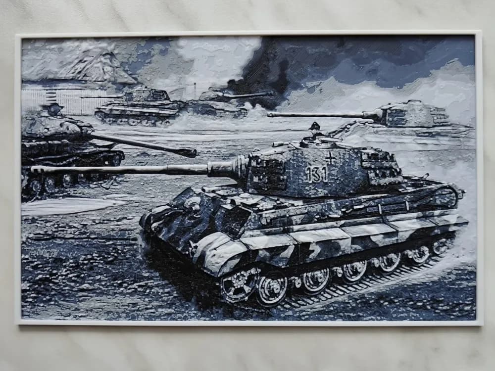 HueForge model: PzKpfw Tiger Ausf. B "Tiger II" - Hueforge by BeaN