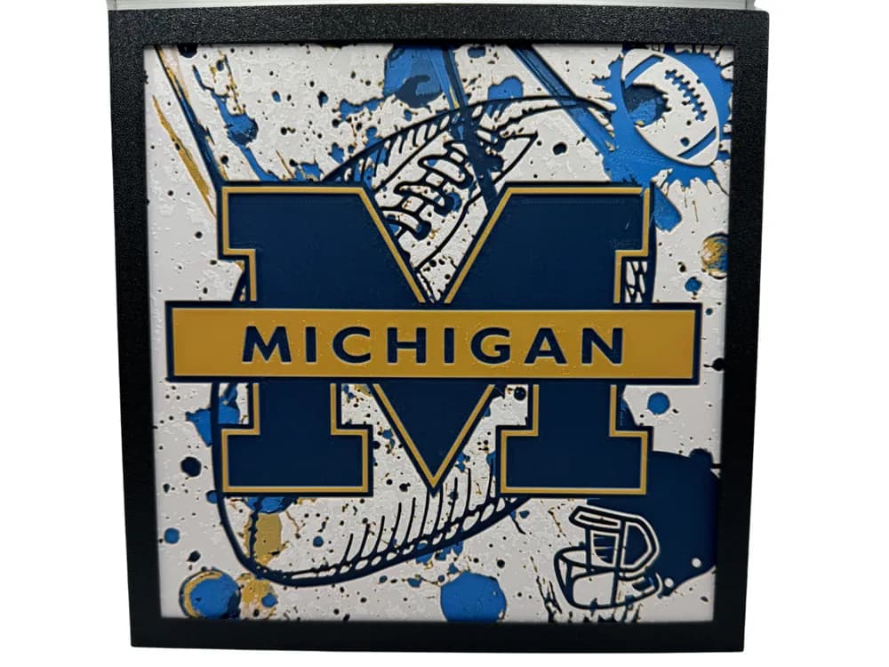 Michigan University - Wolverines - NCAA by Canadian Gamer HueForge model: Michigan University - Wolverines - NCAA by Canadian Gamer