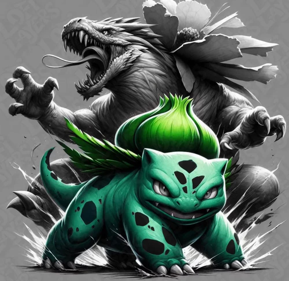 Bulbasaur Evolution Hueforge by LoFi Layers HueForge model: Bulbasaur Evolution Hueforge by LoFi Layers