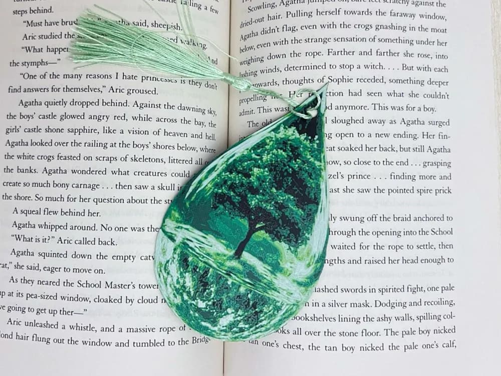 Water Droplet Tree Bookmark/Ornament/Decoration by 3djd HueForge model: Water Droplet Tree Bookmark/Ornament/Decoration by 3djd