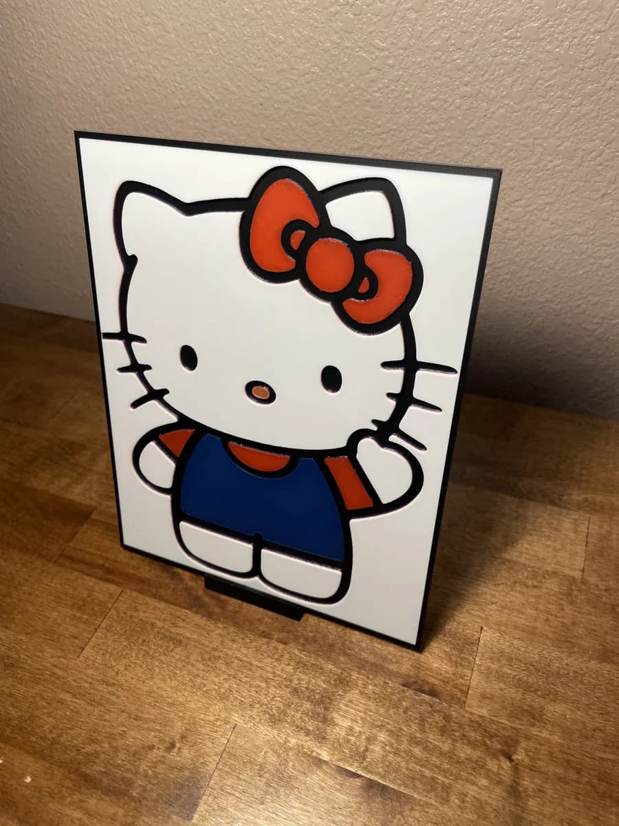 Hello Kitty by Cloudy Nostalgia HueForge model: Hello Kitty by Cloudy Nostalgia