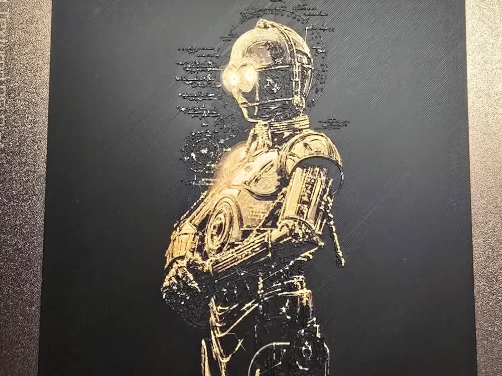 Star Wars - C3PO by 3D-Mentiel HueForge model: Star Wars - C3PO by 3D-Mentiel