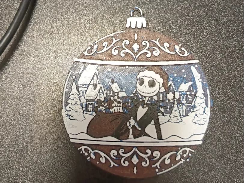 jack skellington Christmas ornament hueforge jack skellington Christmas ornament hueforge