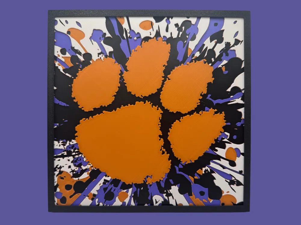 Clemson Tigers - NCAA Football by Canadian Gamer HueForge model: Clemson Tigers - NCAA Football by Canadian Gamer