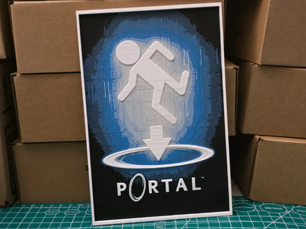 Portal Poster - Hueforge Art by Lumpy3D HueForge model: Portal Poster - Hueforge Art by Lumpy3D