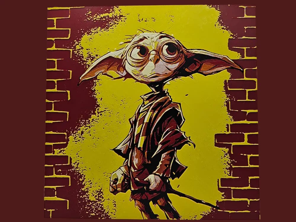 HueForge model: Dobby the House Elf (Harry Potter) by BusyKikiBee