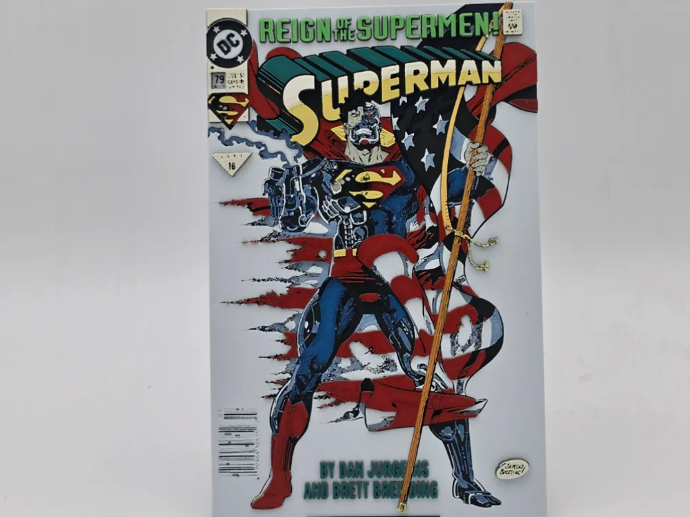 Superman #79 Comic Book Cover Hueforge by Loki HueForge model: Superman #79 Comic Book Cover Hueforge by Loki