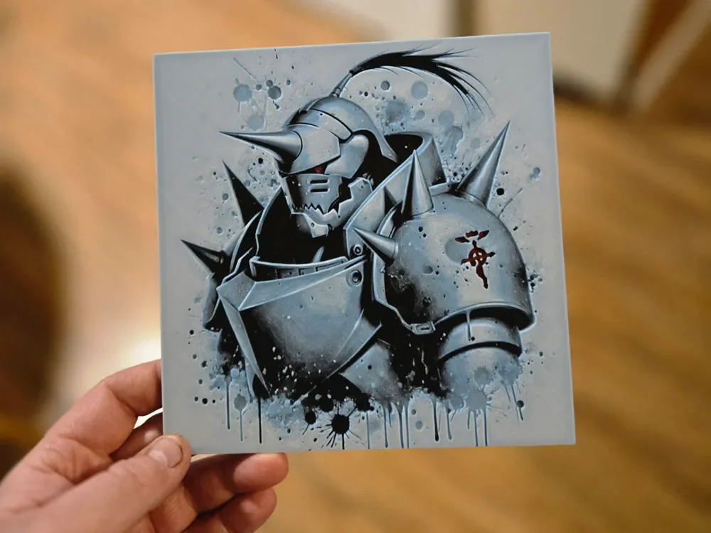 Graffiti Alphonse Elric Hueforge by 3Ree Printing HueForge model: Graffiti Alphonse Elric Hueforge by 3Ree Printing