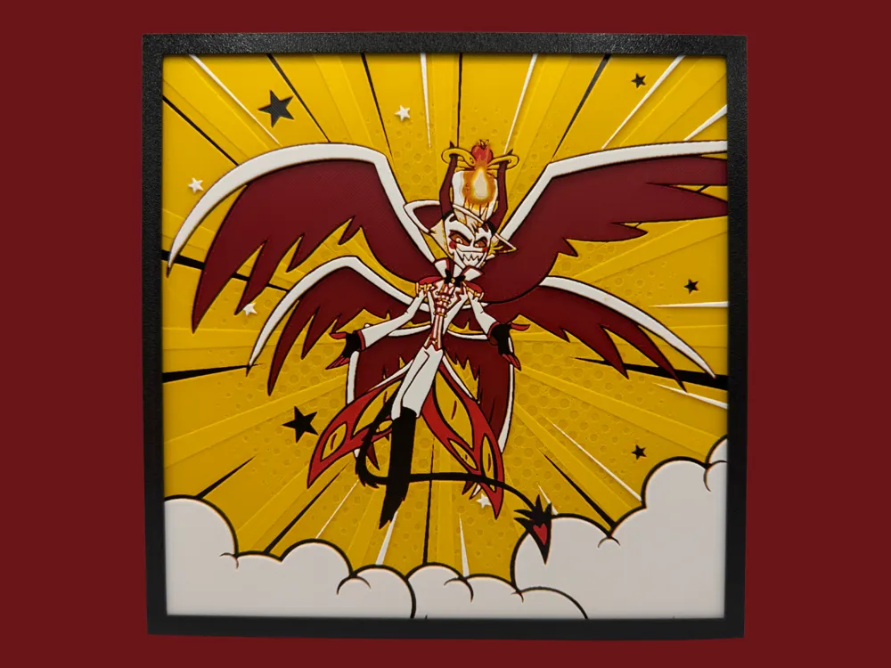 Lucifer Morningstar - Hazbin Hotel by Canadian Gamer HueForge model: Lucifer Morningstar - Hazbin Hotel by Canadian Gamer