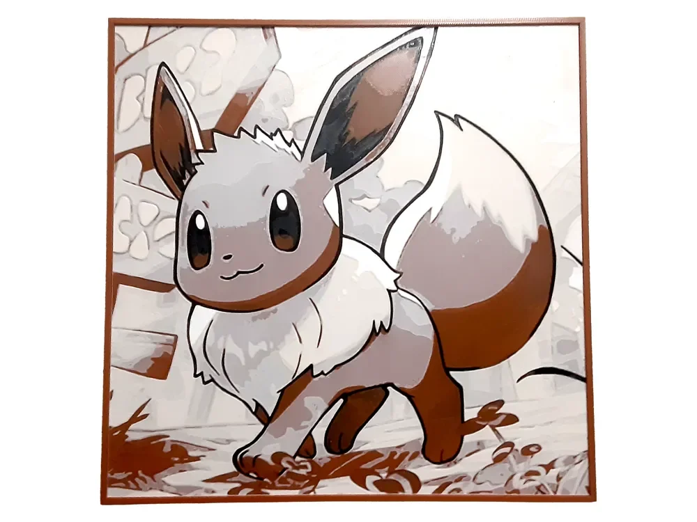 Eevee Hueforge Pokemon Gen1 Brown Normal Type Cute