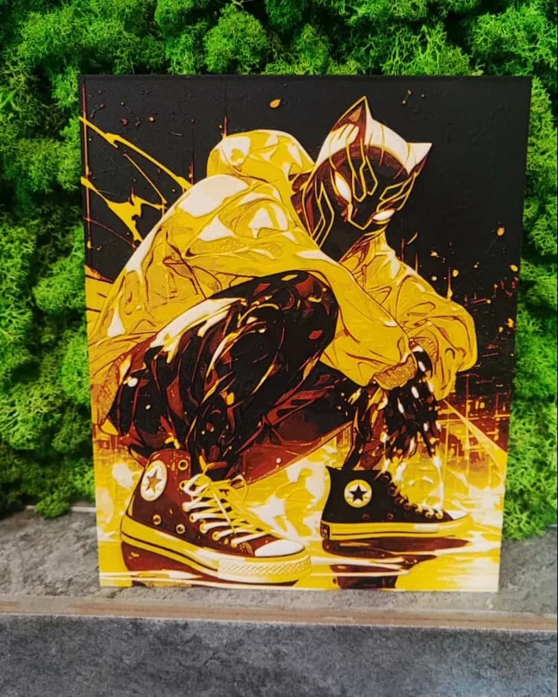 Panther Converse by Garuda3D HueForge model: Panther Converse by Garuda3D