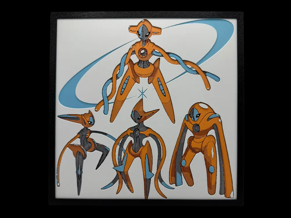 Deoxys by BusyKikiBee HueForge model: Deoxys by BusyKikiBee