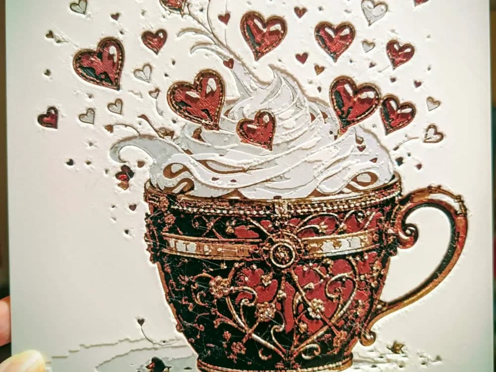 A cup of love Hueforge 4 colors by Cré'Art 3D HueForge model: A cup of love Hueforge 4 colors by Cré'Art 3D