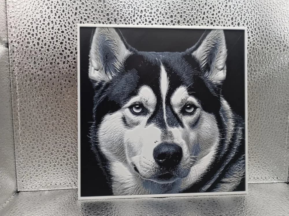 Siberian Husky – Hueforge by Borishotch Industries HueForge model: Siberian Husky – Hueforge by Borishotch Industries