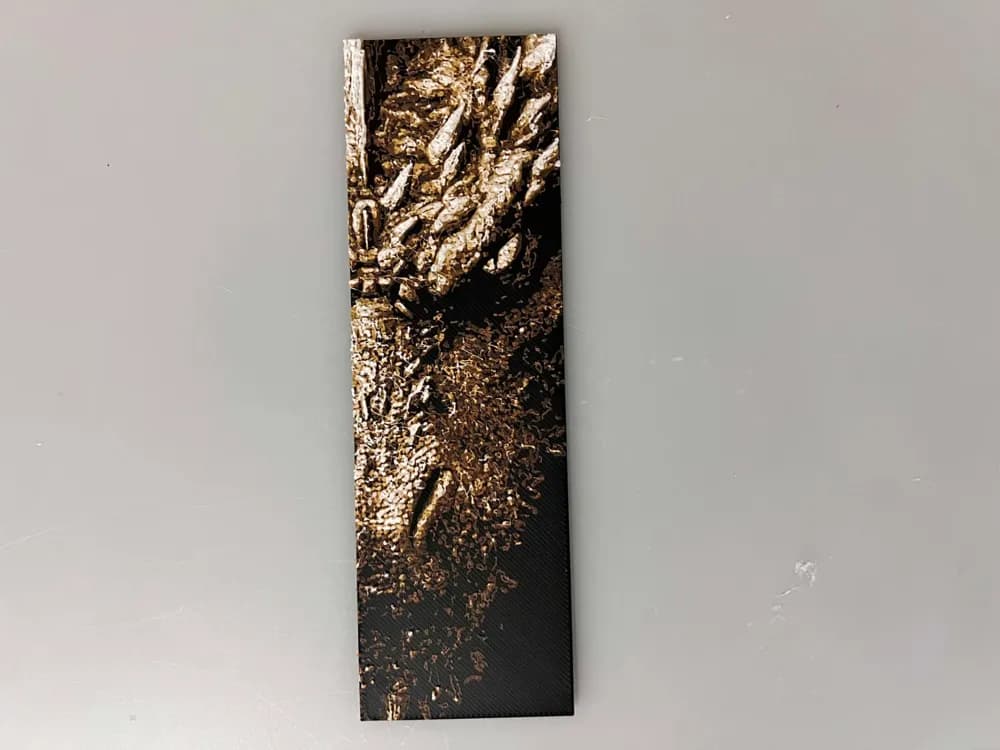 Balerion Game of Thrones Dragons - Bookmark by 3djd HueForge model: Balerion Game of Thrones Dragons - Bookmark by 3djd