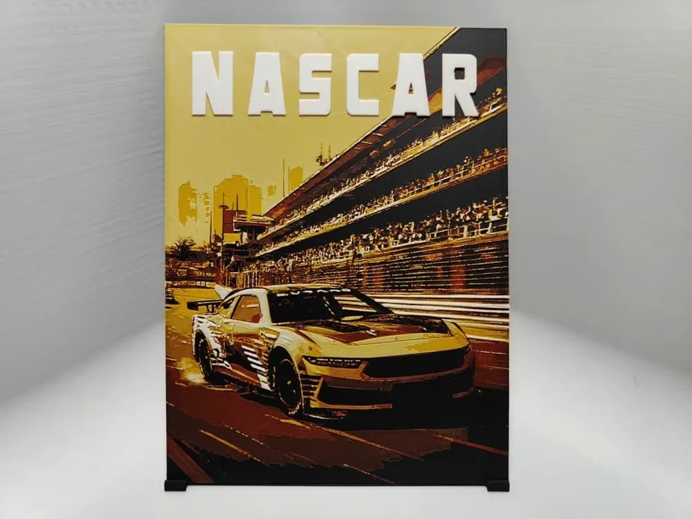 Nascar Poster - Hueforge by BeaN HueForge model: Nascar Poster - Hueforge by BeaN