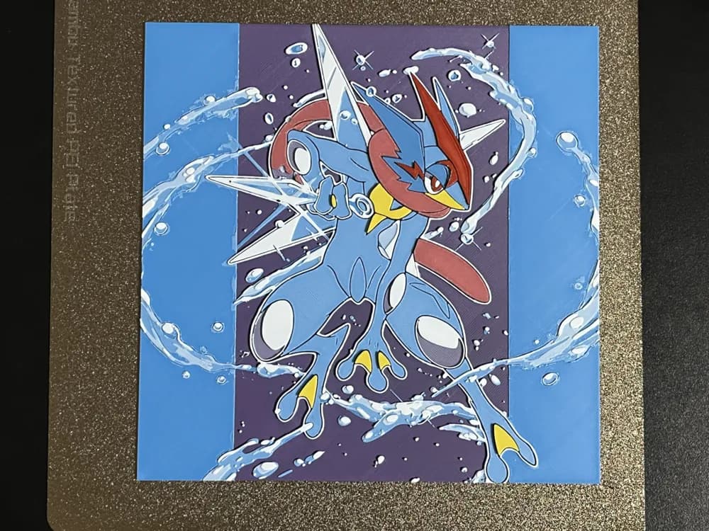 Greninja Pokemon Hueforge by FantasyZ HueForge model: Greninja Pokemon Hueforge by FantasyZ