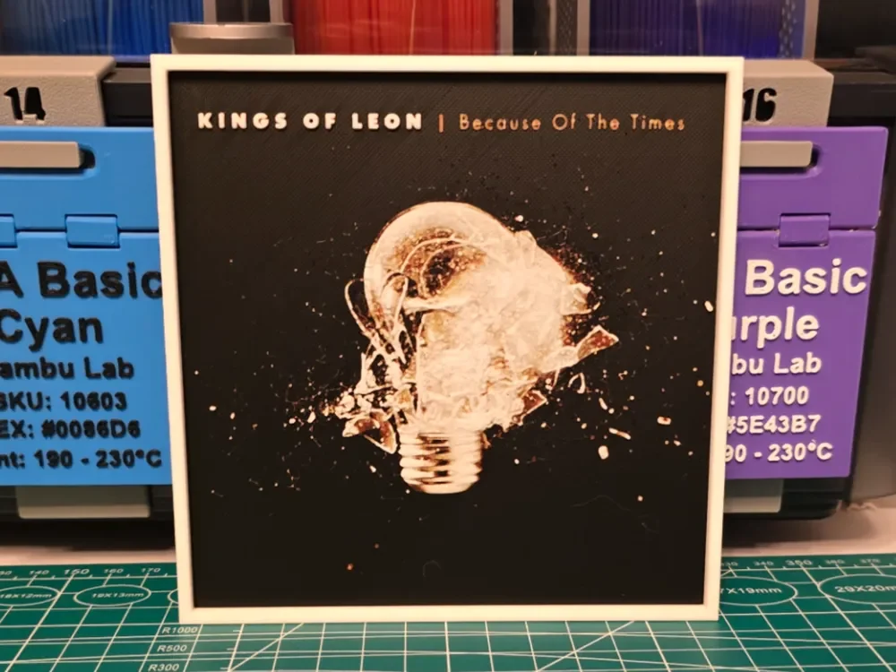 Kings of Leon "Because of the Times" Album Art by Lumpy3D HueForge model: Kings of Leon "Because of the Times" Album Art by Lumpy3D