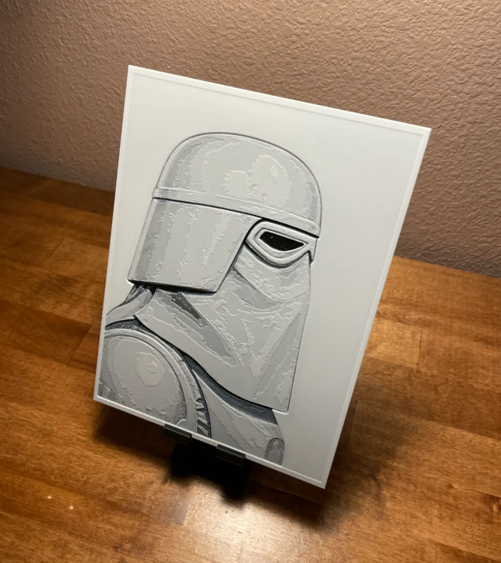 HueForge model: Hueforge - Star Wars - Snowtrooper Side View by Cloudy Nostalgia