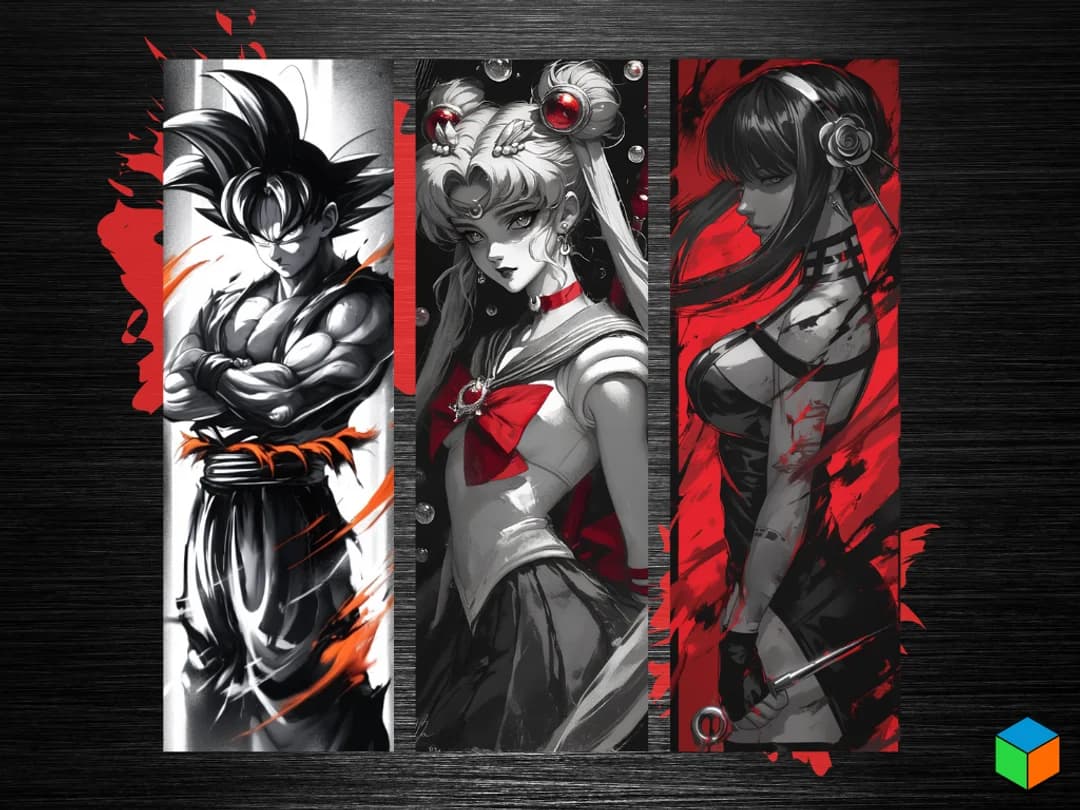 Goku Bookmark by 3D Prints By Vic HueForge model: Goku Bookmark by 3D Prints By Vic