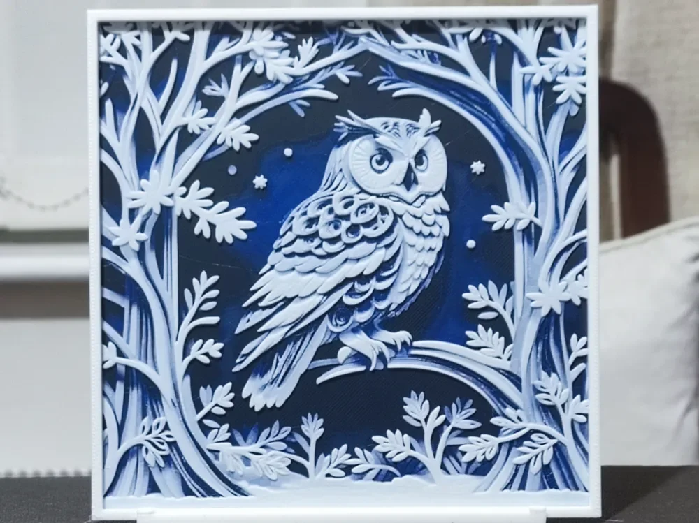 Paperart The Owl - HueForge 3 Color by BoDad HueForge model: Paperart The Owl - HueForge 3 Color by BoDad