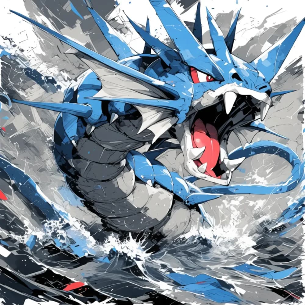 Gyarados Hueforge 5 & 4-color versions by LoFi Layers HueForge model: Gyarados Hueforge 5 & 4-color versions by LoFi Layers