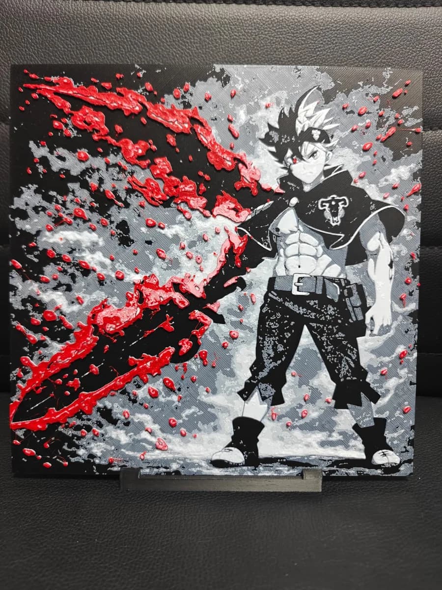Asta Black Clover by TheHueforgeLady HueForge model: Asta Black Clover by TheHueforgeLady
