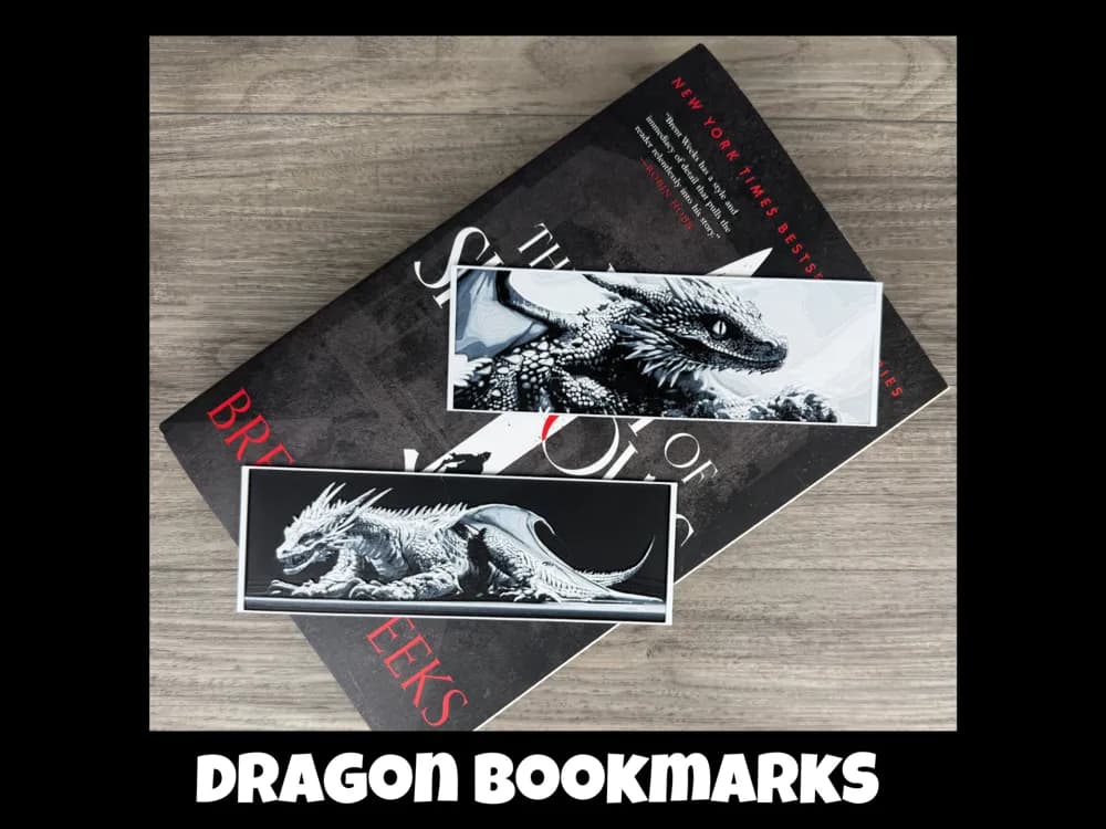 Dragon Bookmarks - Set #3 - Bambu Matte Ivory White