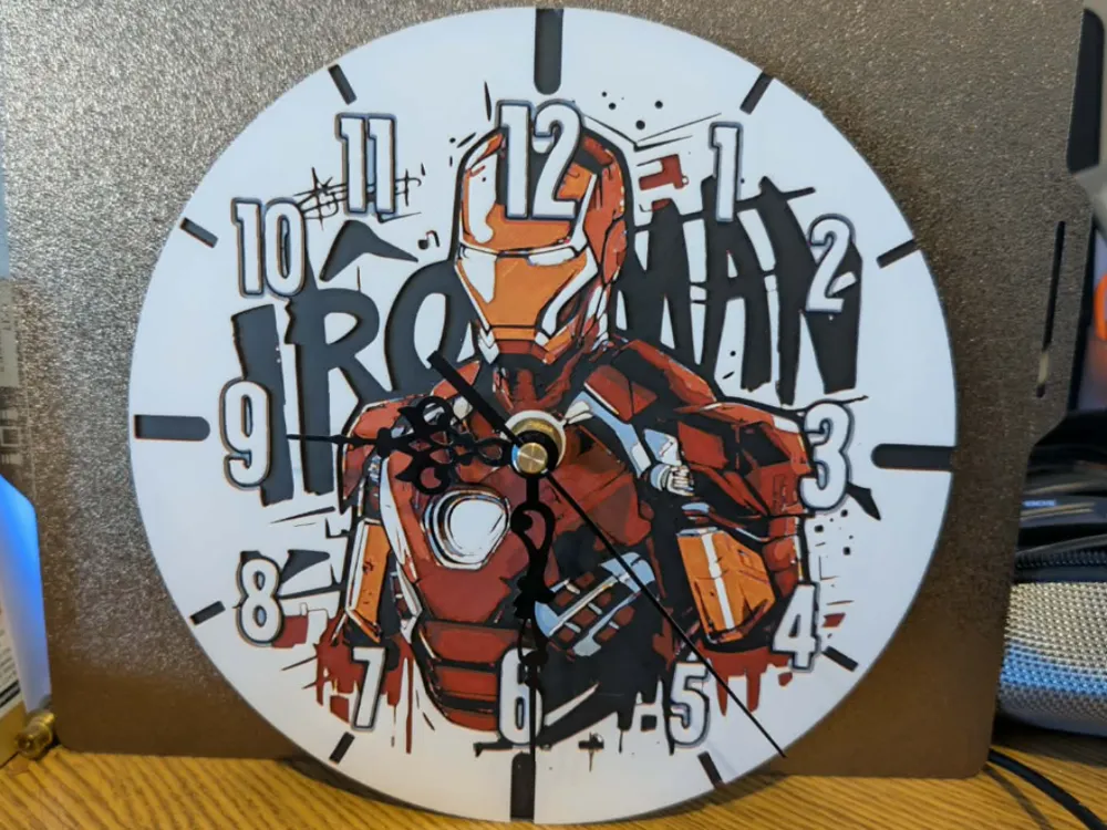 Ironman clock by 3dGlow HueForge model: Ironman clock by 3dGlow