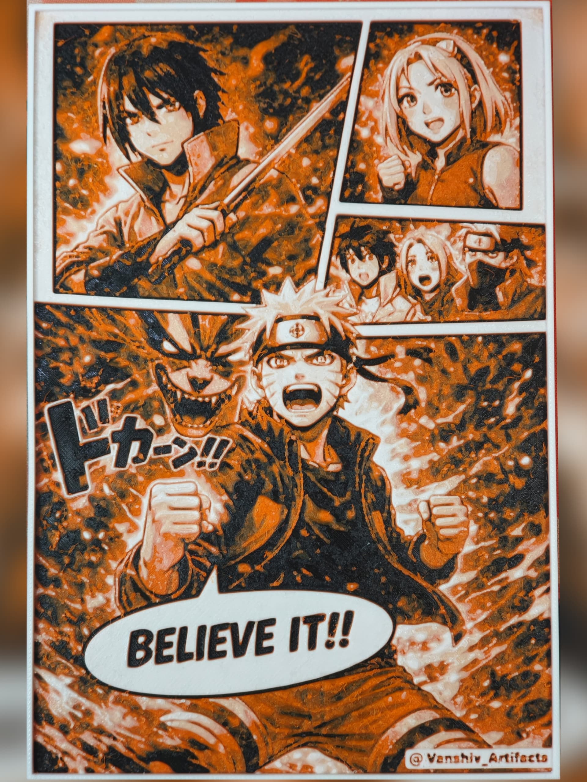 Naruto – Manga Style HueForge Wall Art.3mf Naruto – Manga Style HueForge Wall Art.3mf